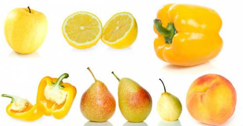 Желтые овощи и фрукты