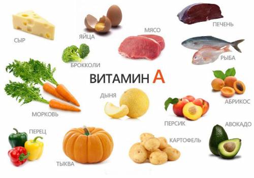Продукты, богатые витамином A